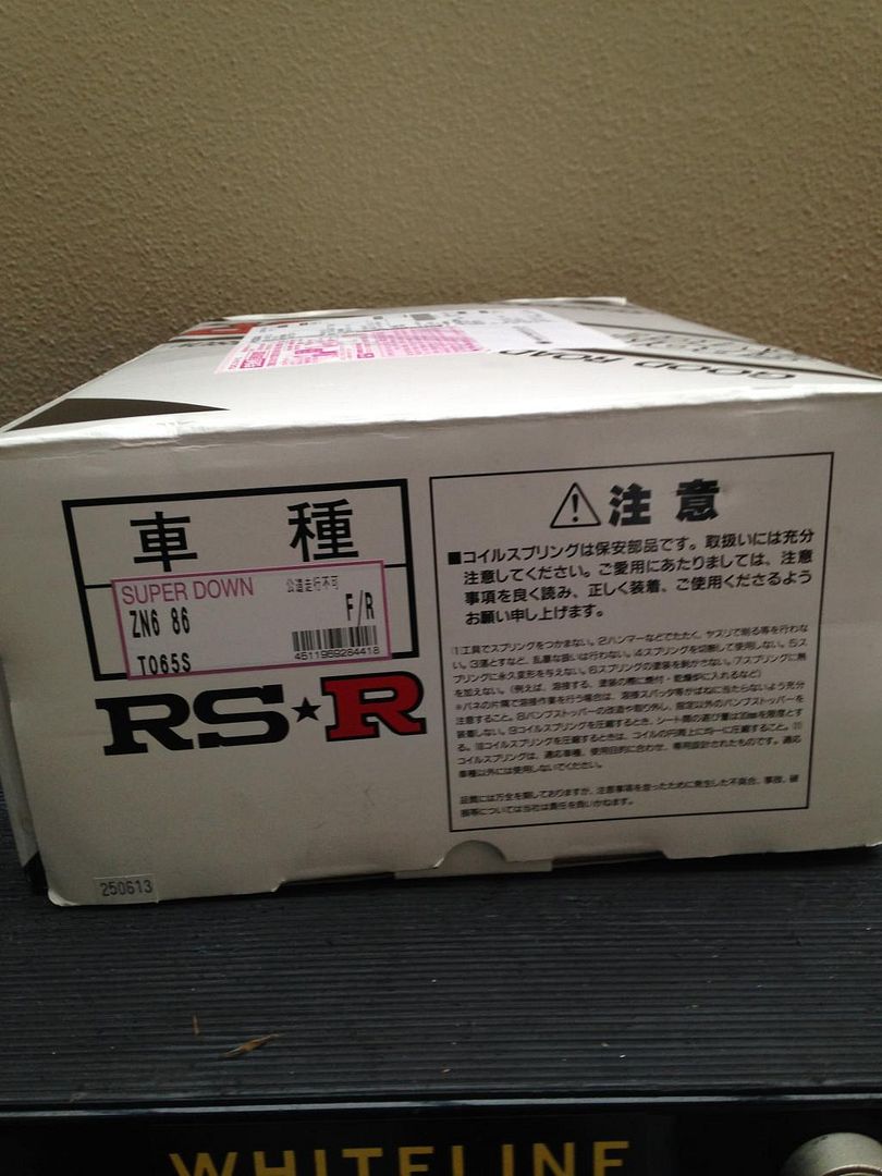 RS*R Super Down springs/Camber Bolts Toyota GR86, 86, FRS and Subaru